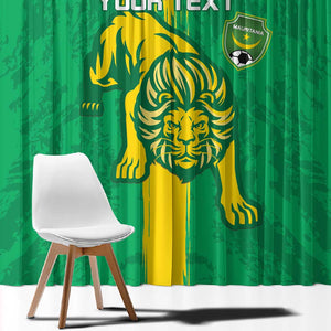 Custom Mauritania Football Window Curtain Go Lions of Chinguetti