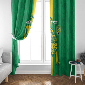 Custom Mauritania Football Window Curtain Go Lions of Chinguetti