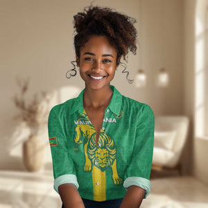 Custom Mauritania Football Women Casual Shirt Go Lions of Chinguetti