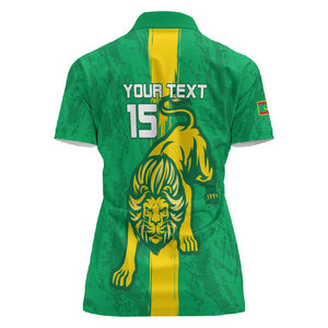 Custom Mauritania Football Women Polo Shirt Go Lions of Chinguetti