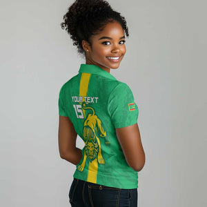 Custom Mauritania Football Women Polo Shirt Go Lions of Chinguetti