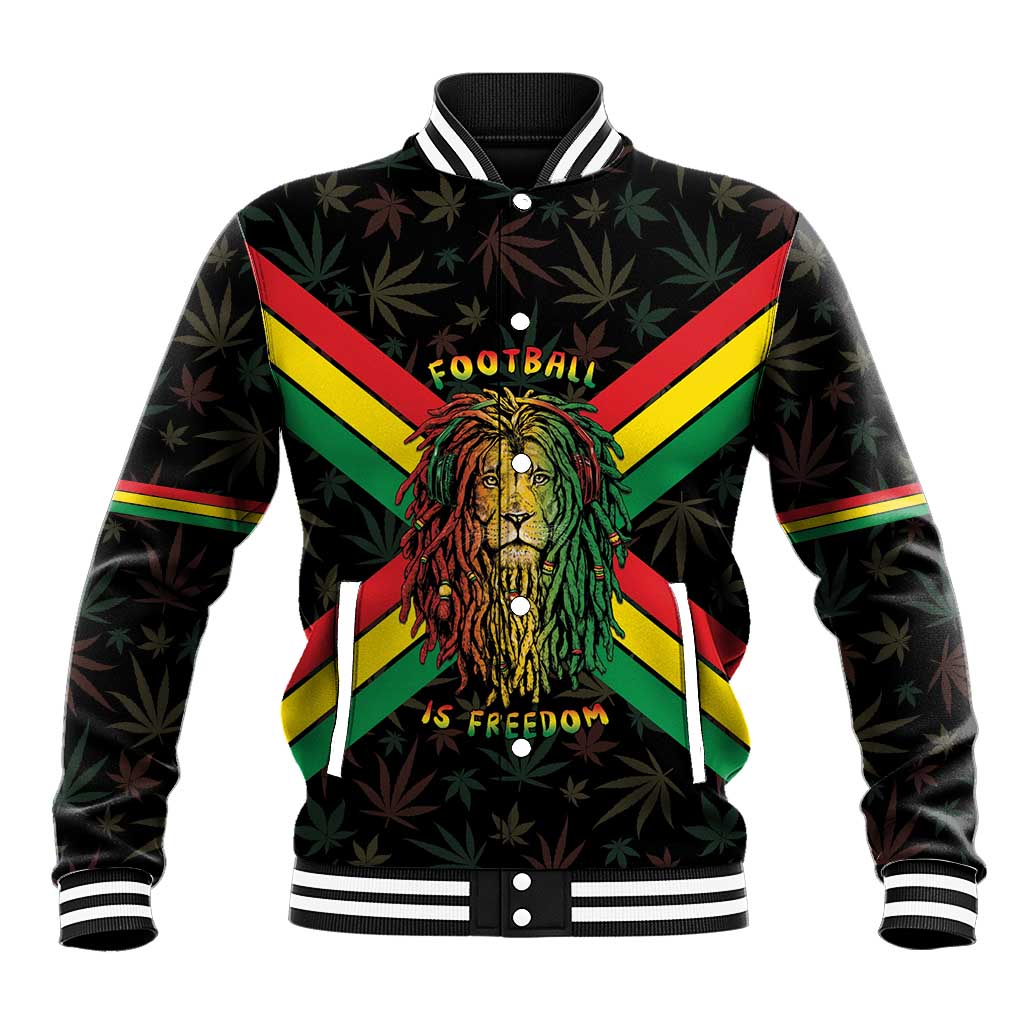 Legend Reggae Marley Football Baseball Jacket Rasta Lion
