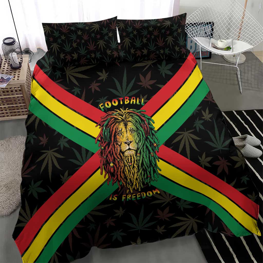 Legend Reggae Marley Football Bedding Set Rasta Lion