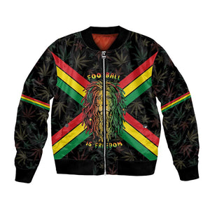 Legend Reggae Marley Football Bomber Jacket Rasta Lion