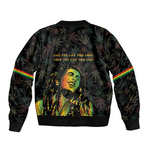 Legend Reggae Marley Football Bomber Jacket Rasta Lion