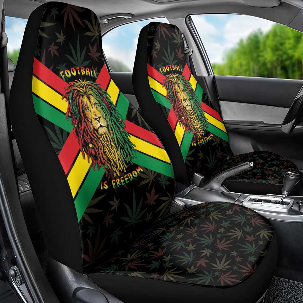 Legend Reggae Marley Football Car Seat Cover Rasta Lion