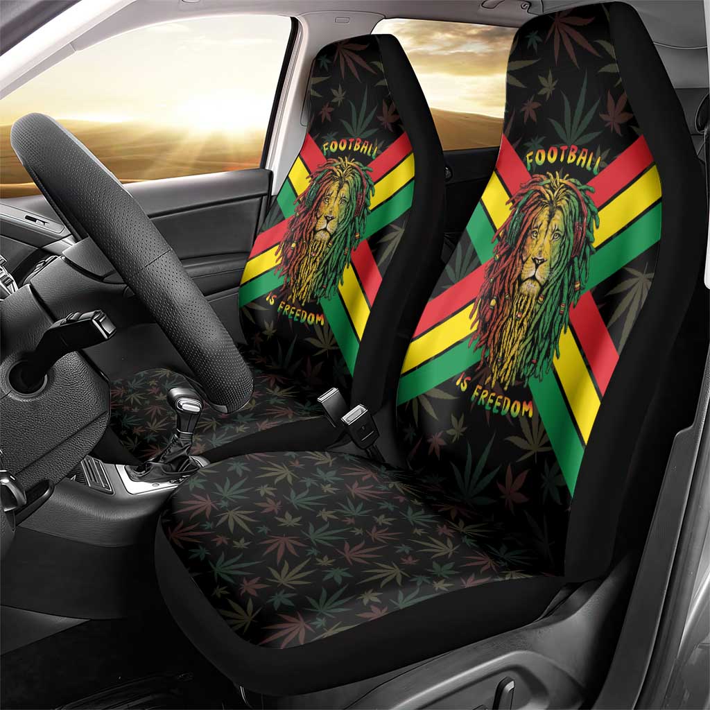 Legend Reggae Marley Football Car Seat Cover Rasta Lion