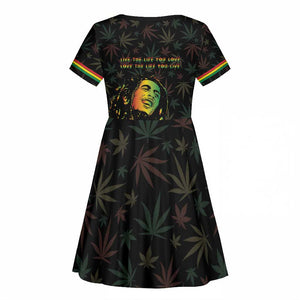 Legend Reggae Marley Football Kid Short Sleeve Dress Rasta Lion
