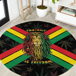 Legend Reggae Marley Football Round Carpet Rasta Lion