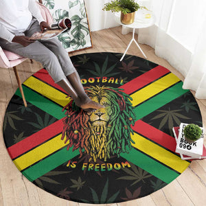 Legend Reggae Marley Football Round Carpet Rasta Lion