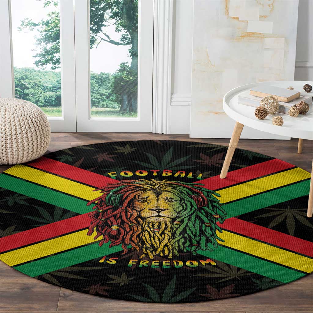 Legend Reggae Marley Football Round Carpet Rasta Lion