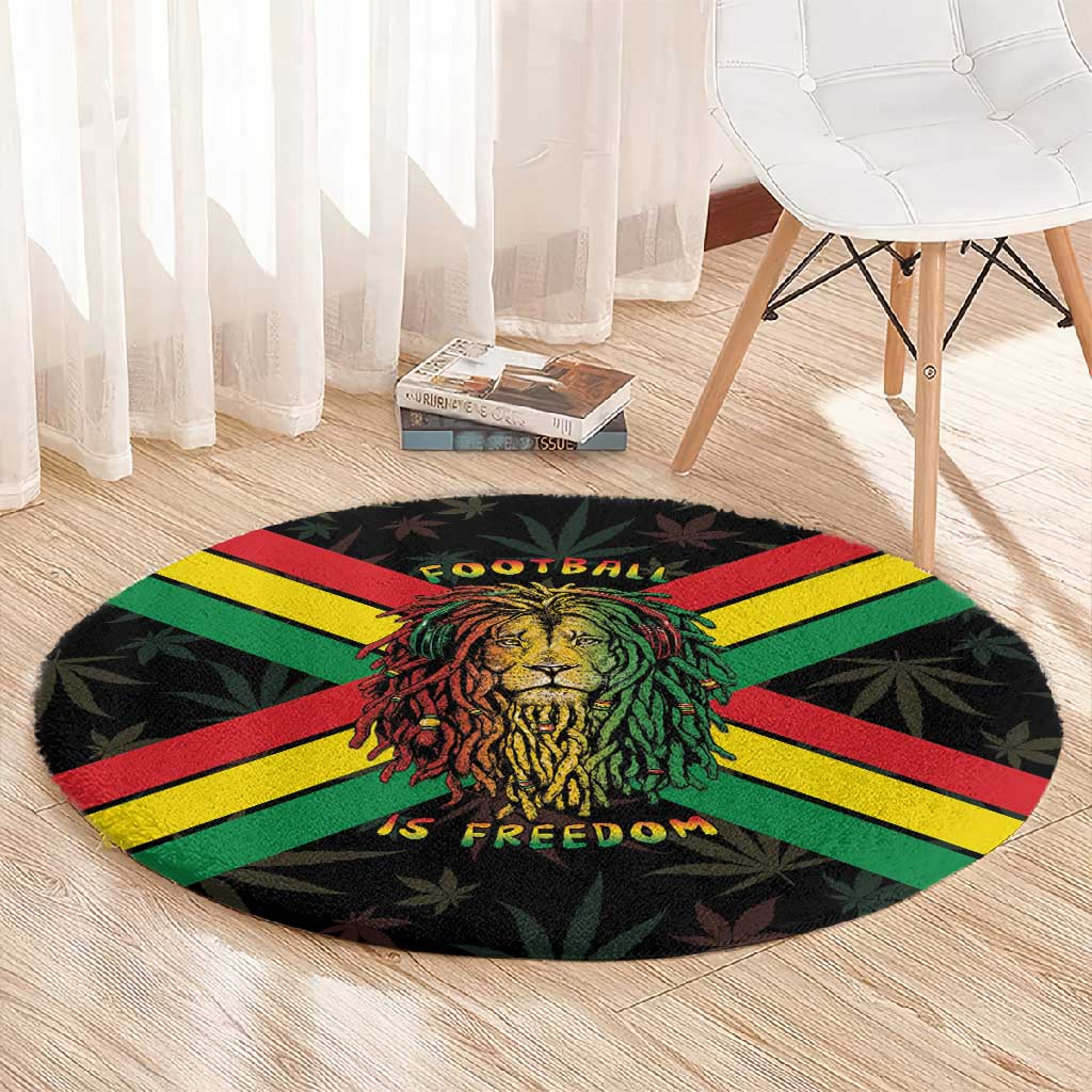 Legend Reggae Marley Football Round Carpet Rasta Lion