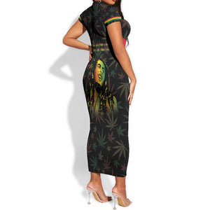 Legend Reggae Marley Football Short Sleeve Bodycon Dress Rasta Lion