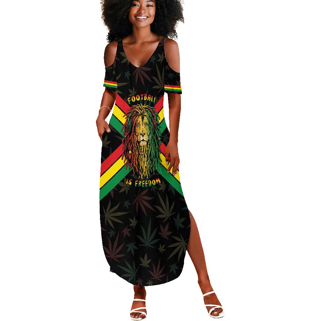 Legend Reggae Marley Football Summer Maxi Dress Rasta Lion