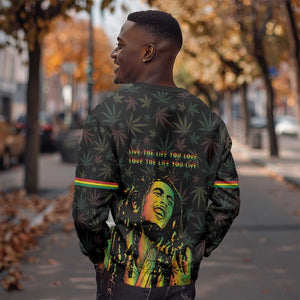 Legend Reggae Marley Football Sweatshirt Rasta Lion