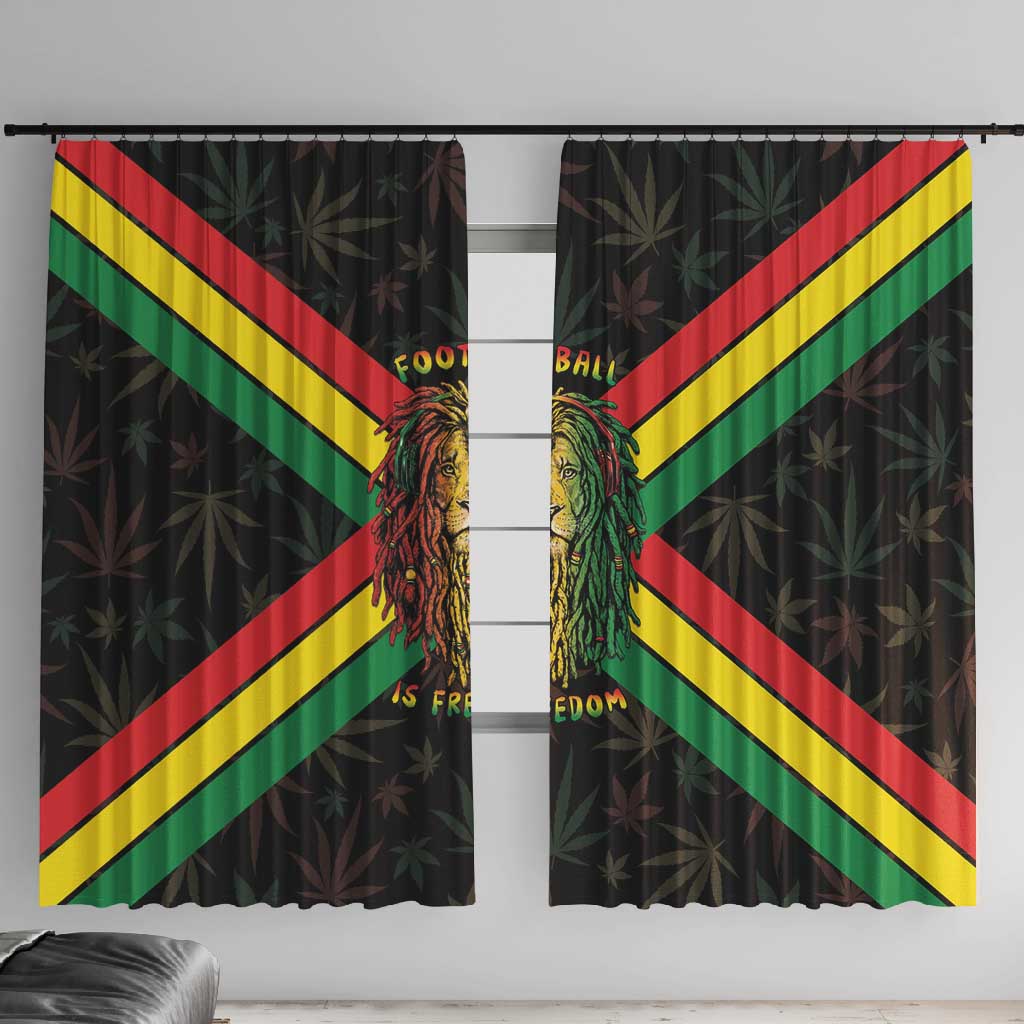 Legend Reggae Marley Football Window Curtain Rasta Lion