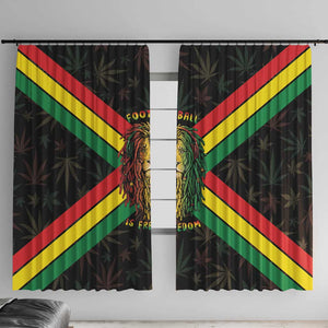 Legend Reggae Marley Football Window Curtain Rasta Lion