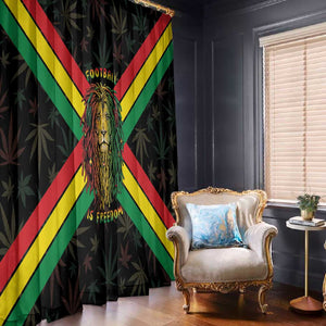 Legend Reggae Marley Football Window Curtain Rasta Lion