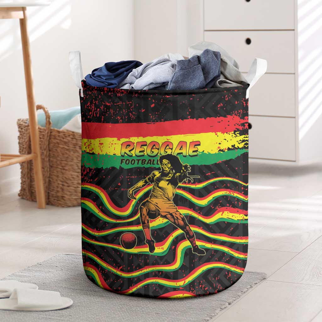 Reggae Legend Bob Football Laundry Basket Grunge Style