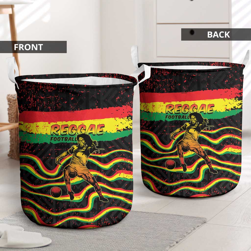 Reggae Legend Bob Football Laundry Basket Grunge Style