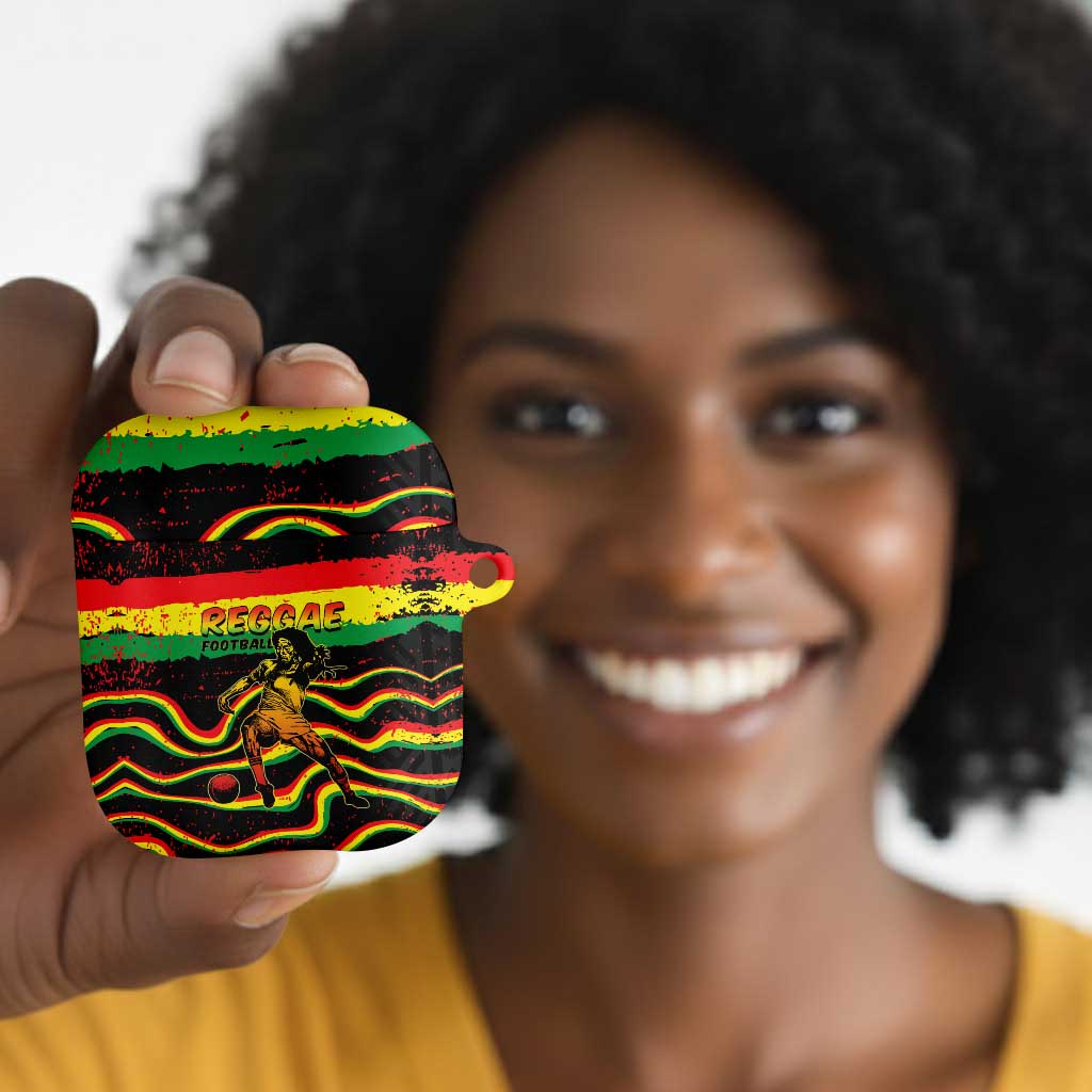 Reggae Legend Bob Football AirPods Case Grunge Style
