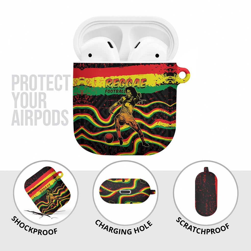 Reggae Legend Bob Football AirPods Case Grunge Style