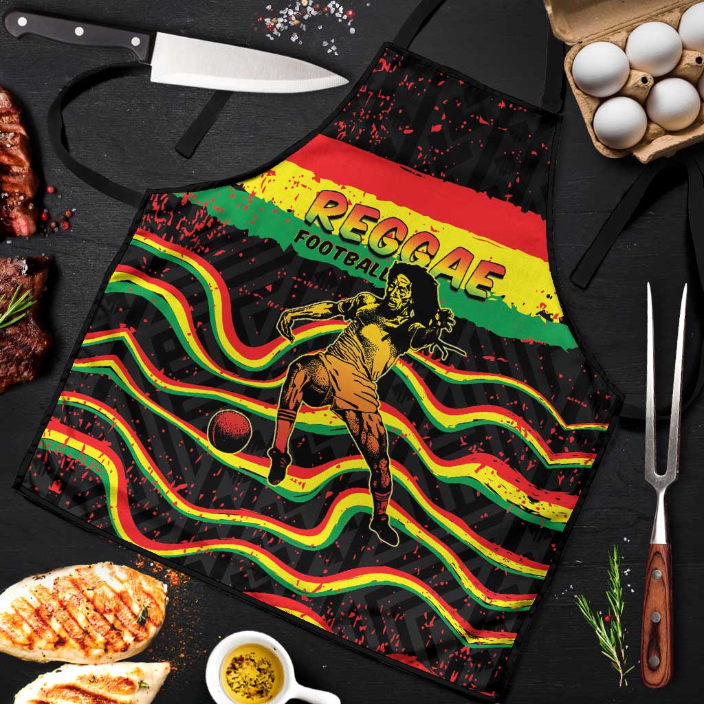 Reggae Legend Bob Football Apron Grunge Style
