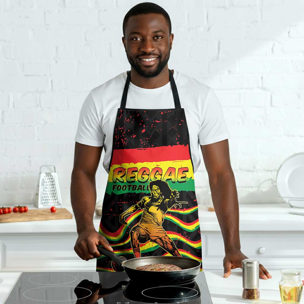Reggae Legend Bob Football Apron Grunge Style