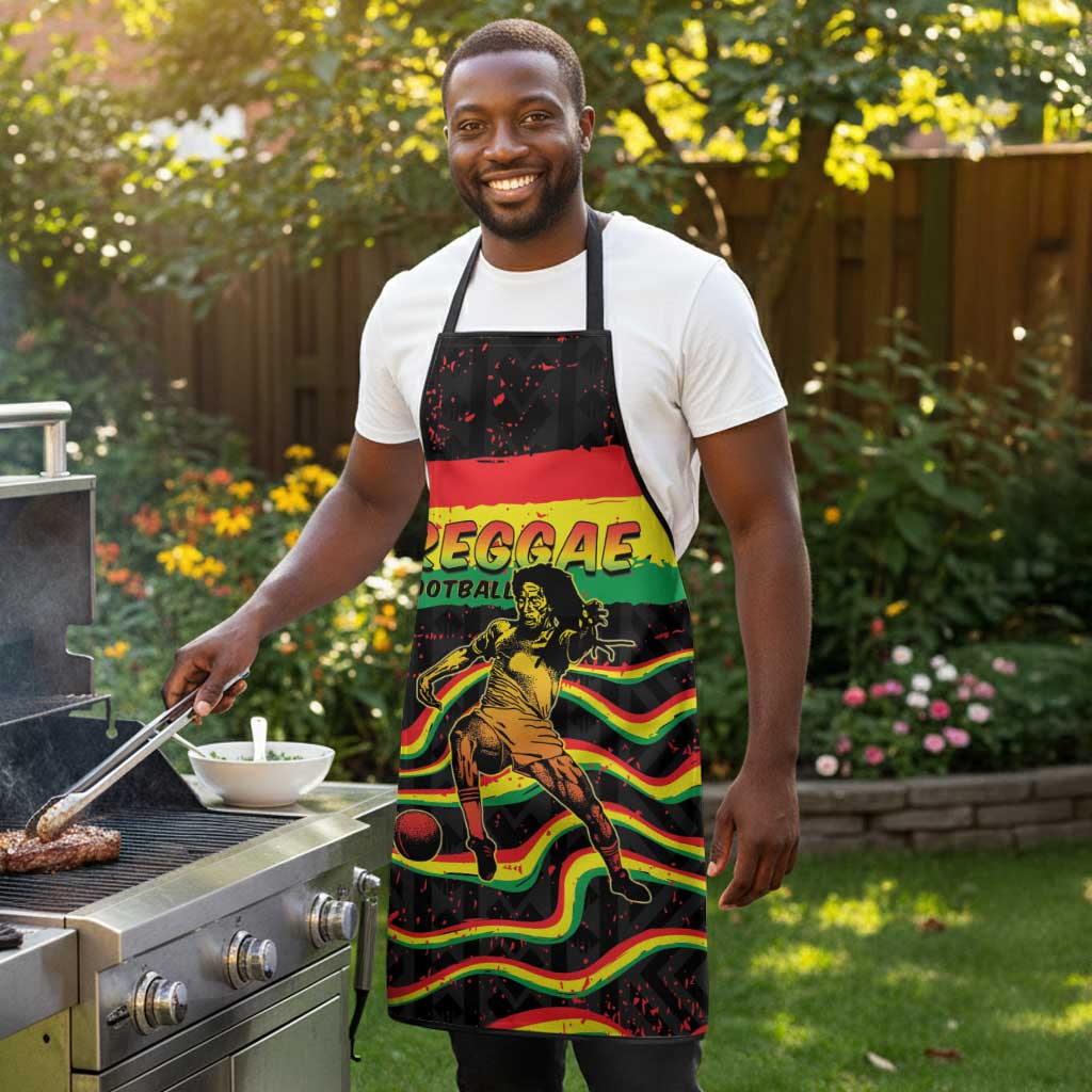 Reggae Legend Bob Football Apron Grunge Style