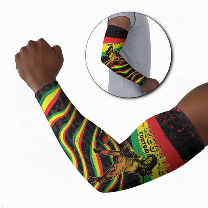 Personalized Reggae Legend Bob Football Arm Sleeves Grunge Style