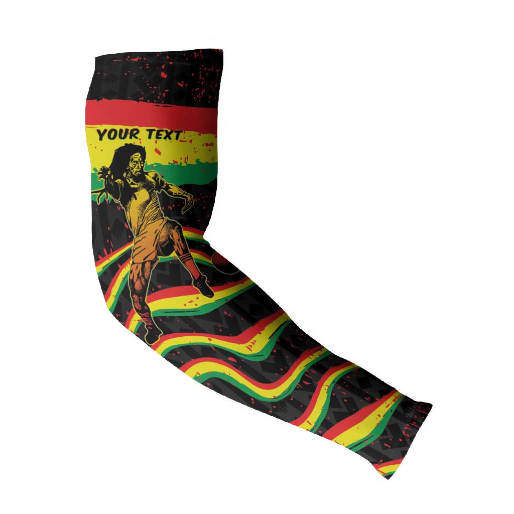 Personalized Reggae Legend Bob Football Arm Sleeves Grunge Style
