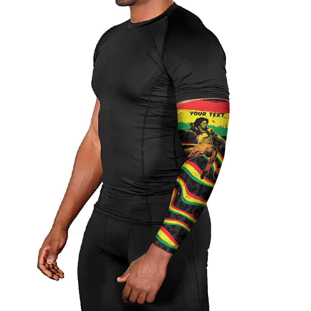 Personalized Reggae Legend Bob Football Arm Sleeves Grunge Style