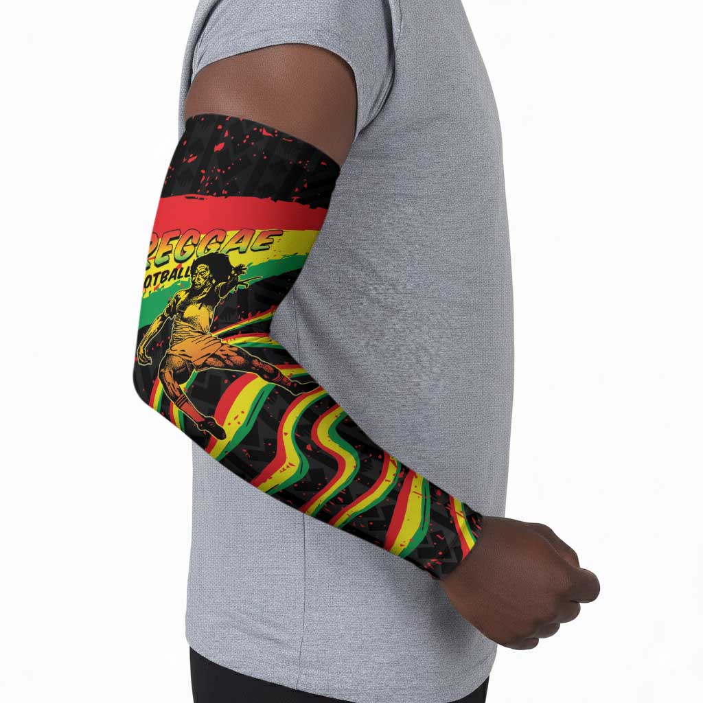 Personalized Reggae Legend Bob Football Arm Sleeves Grunge Style