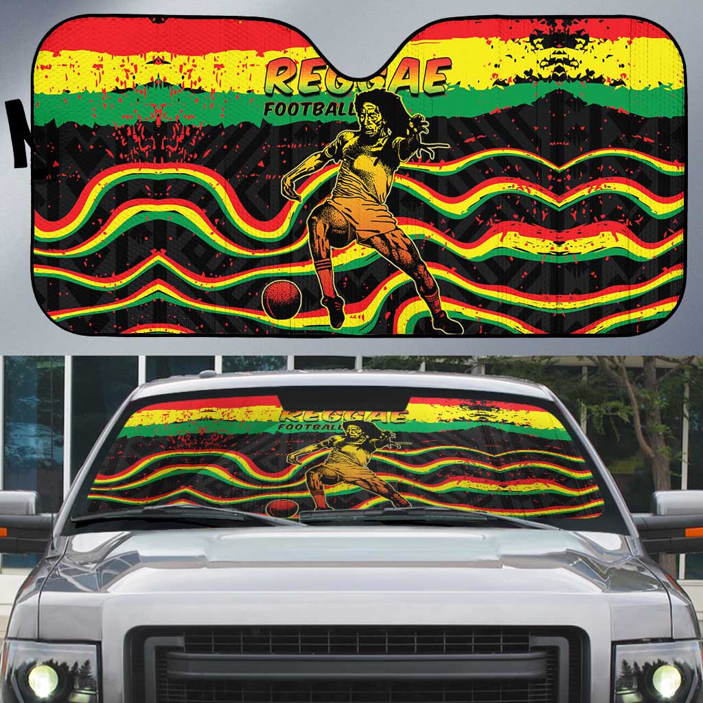 Reggae Legend Bob Football Auto Sun Shade Grunge Style