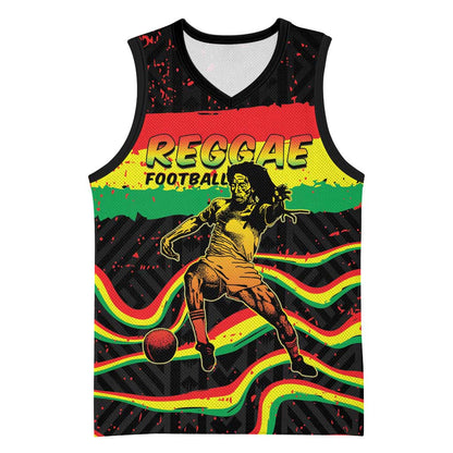 Personalized Reggae Legend Bob Football Basketball Jersey Grunge Style