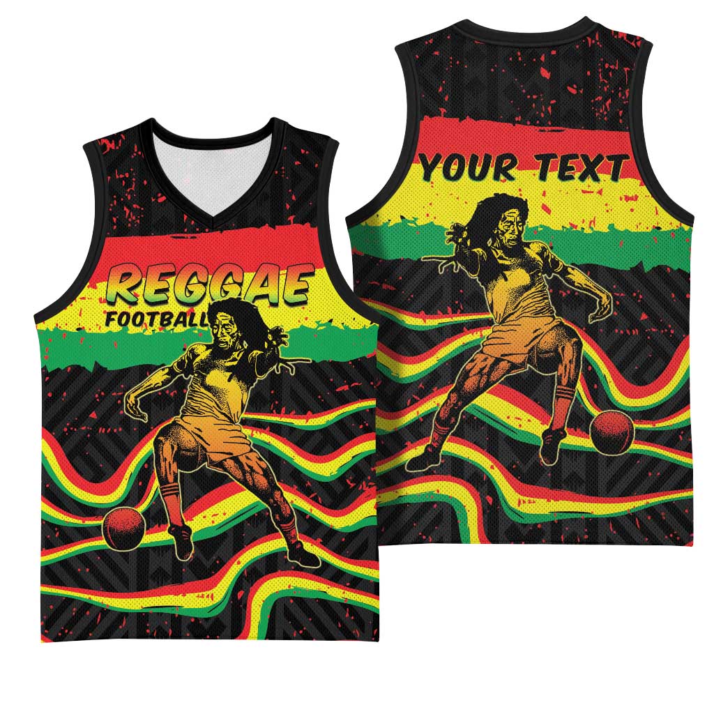 Personalized Reggae Legend Bob Football Basketball Jersey Grunge Style