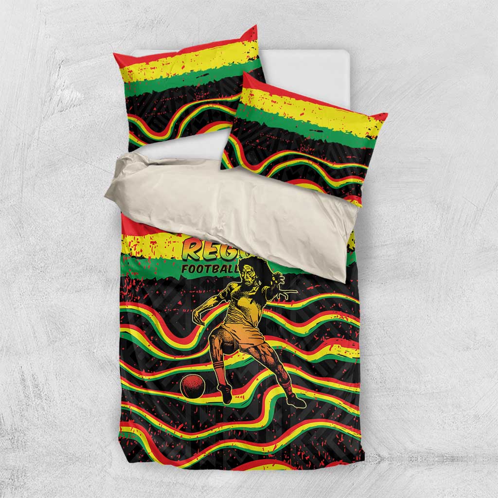 Reggae Legend Bob Football Bedding Set Grunge Style
