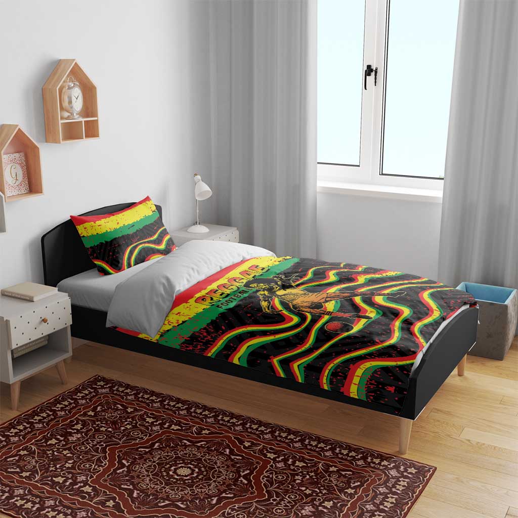 Reggae Legend Bob Football Bedding Set Grunge Style