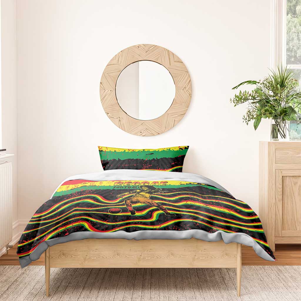 Reggae Legend Bob Football Bedding Set Grunge Style