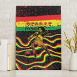 Reggae Legend Bob Football Canvas Wall Art Grunge Style