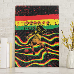 Reggae Legend Bob Football Canvas Wall Art Grunge Style