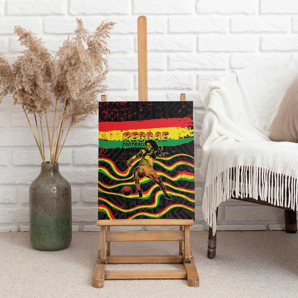 Reggae Legend Bob Football Canvas Wall Art Grunge Style