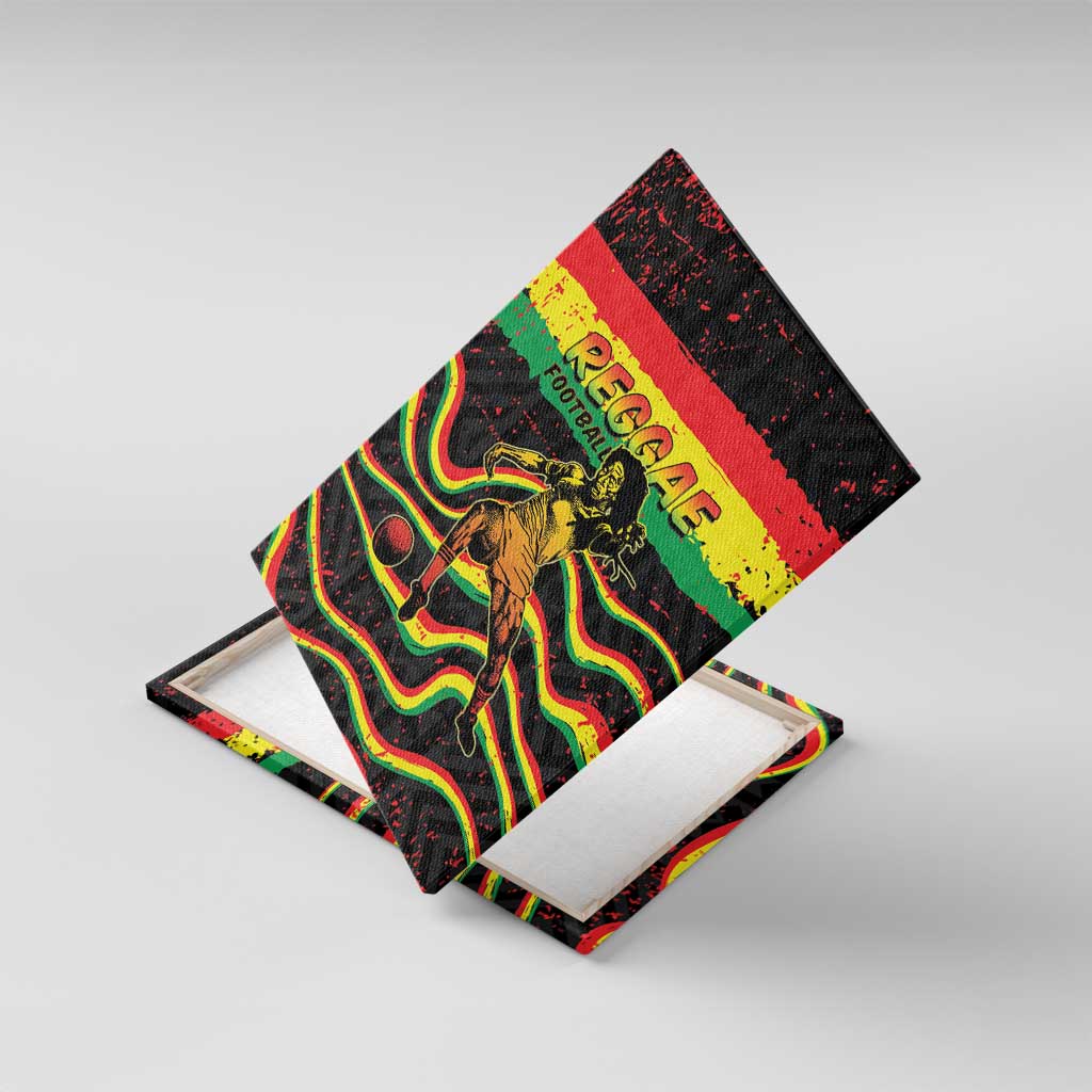 Reggae Legend Bob Football Canvas Wall Art Grunge Style