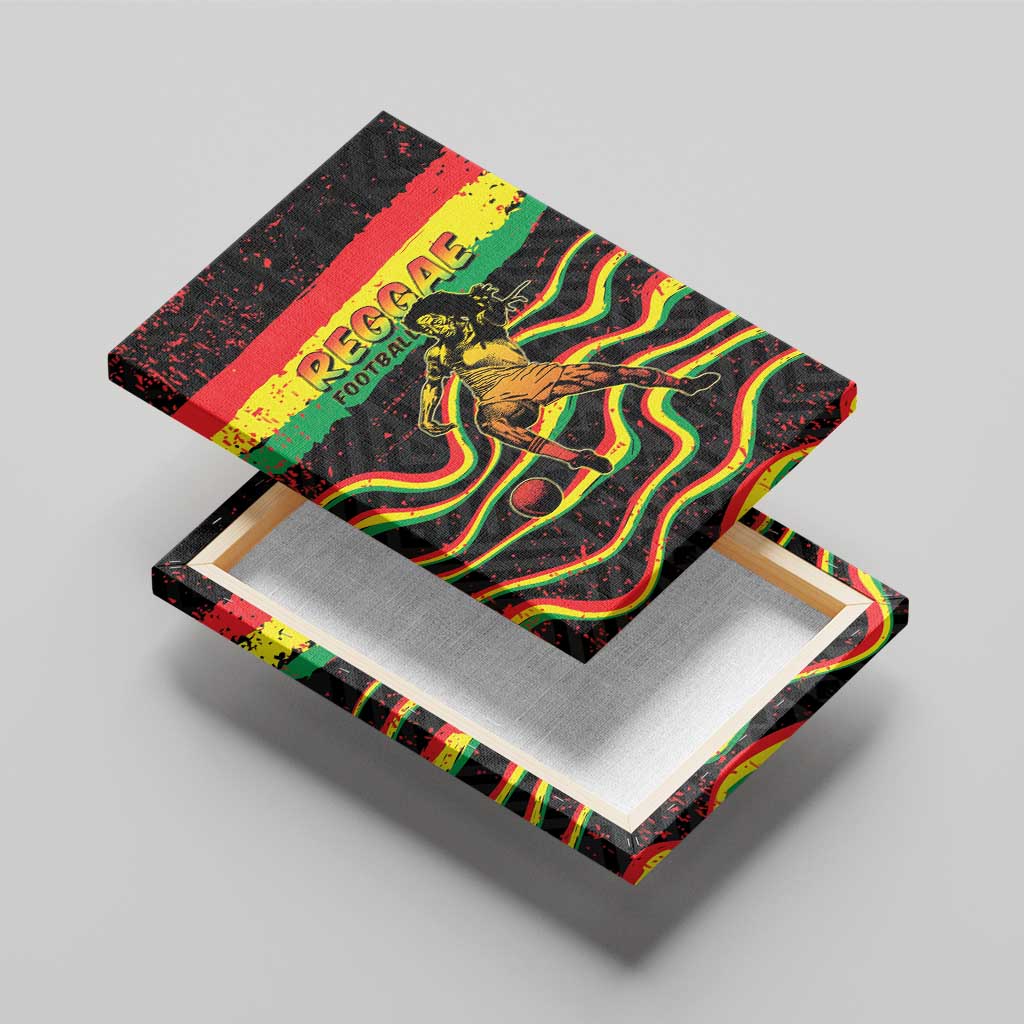 Reggae Legend Bob Football Canvas Wall Art Grunge Style