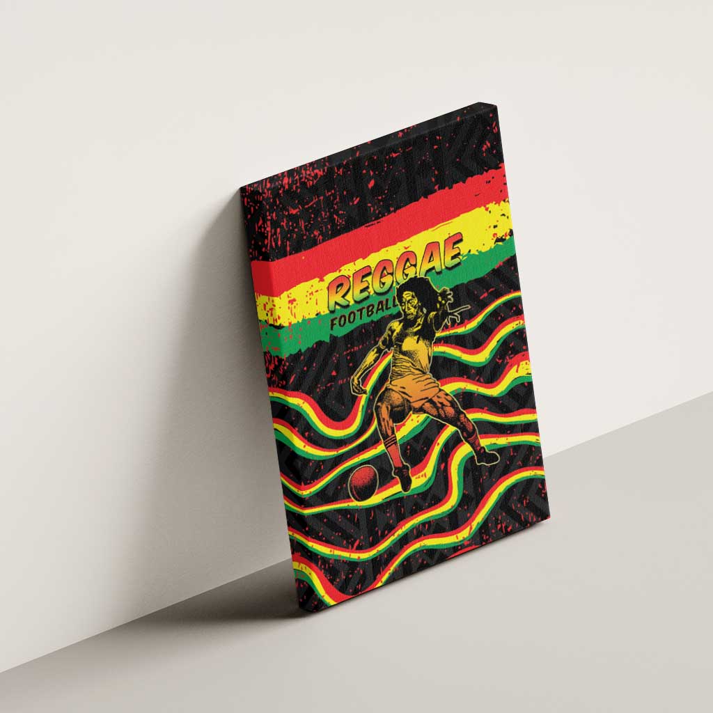 Reggae Legend Bob Football Canvas Wall Art Grunge Style