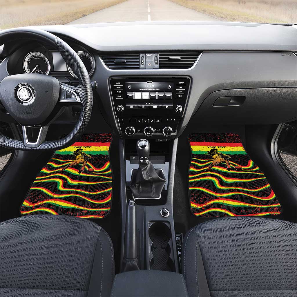 Personalized Reggae Legend Bob Football Car Mats Grunge Style