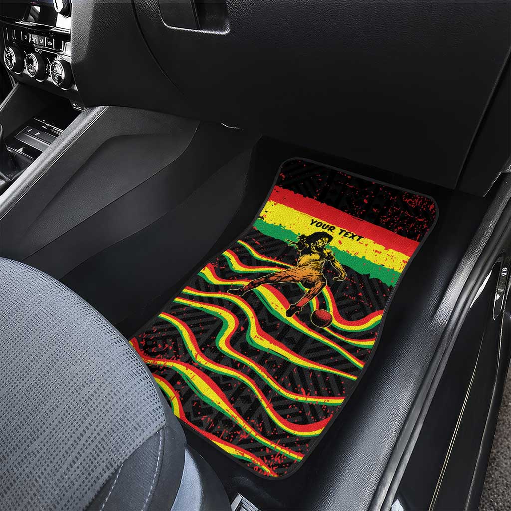 Personalized Reggae Legend Bob Football Car Mats Grunge Style