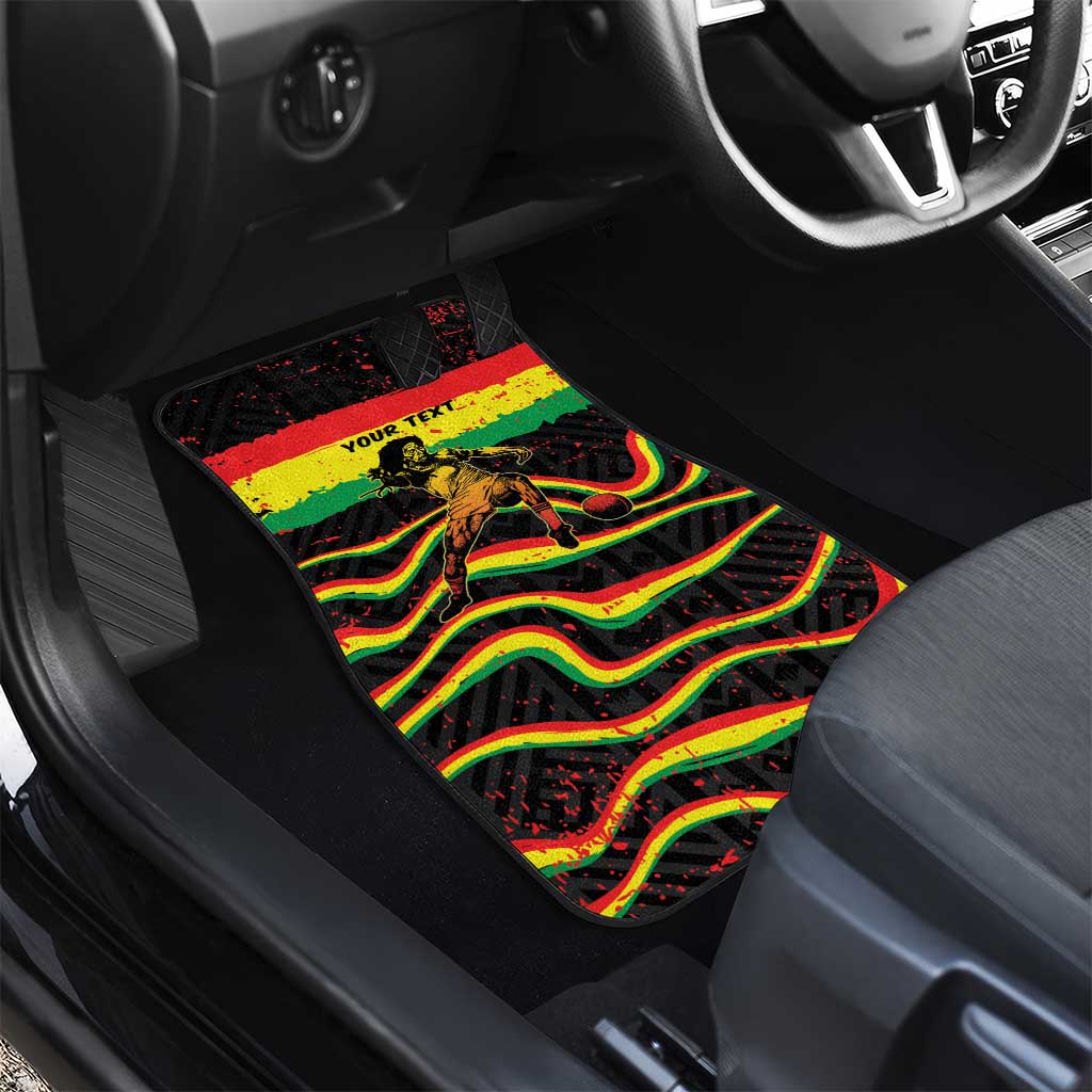 Personalized Reggae Legend Bob Football Car Mats Grunge Style