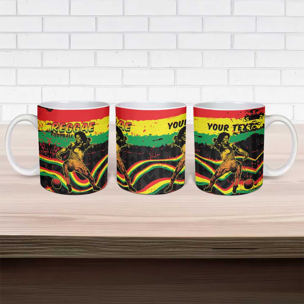 Personalized Reggae Legend Bob Football Ceramic Mug Grunge Style