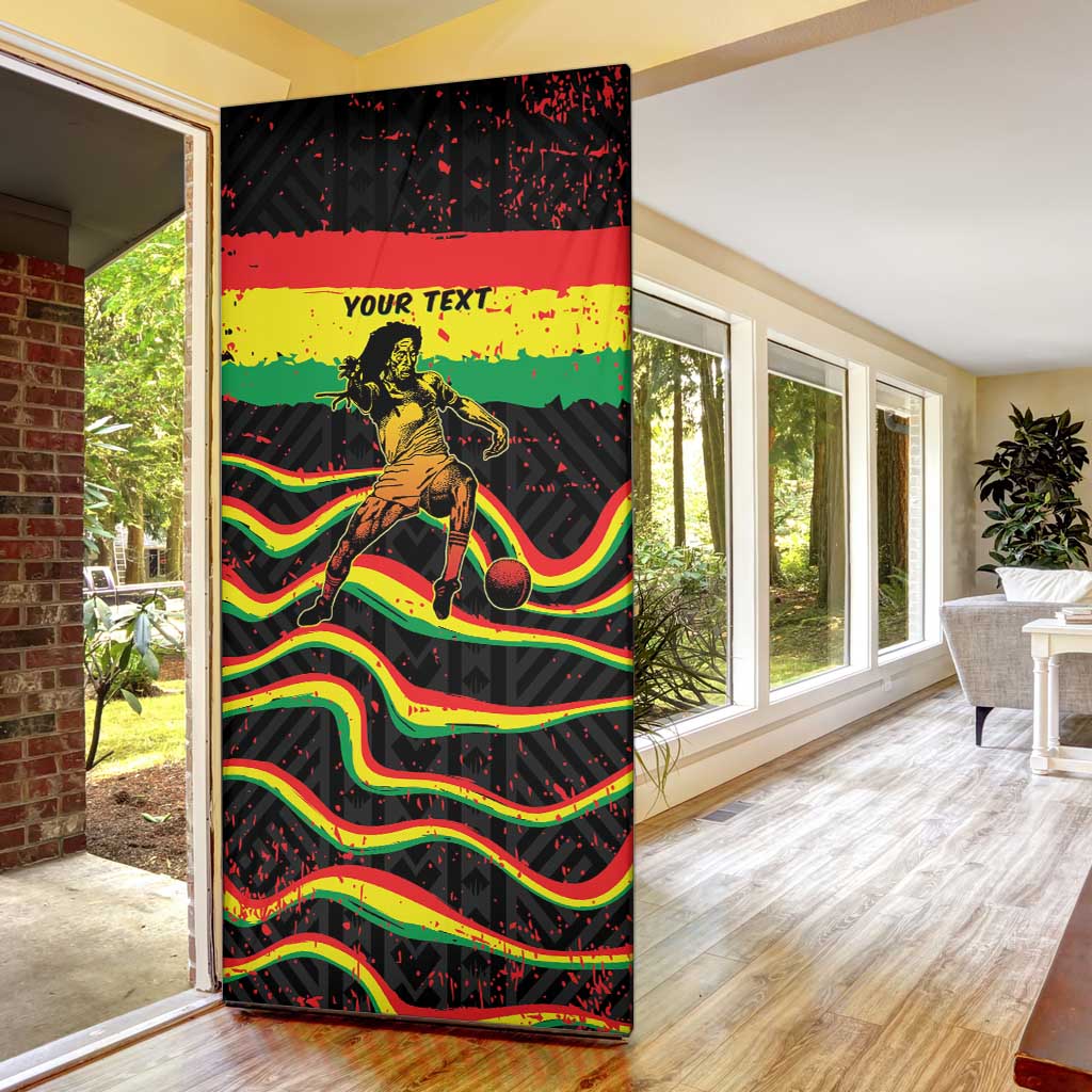 Personalized Reggae Legend Bob Football Door Cover Grunge Style
